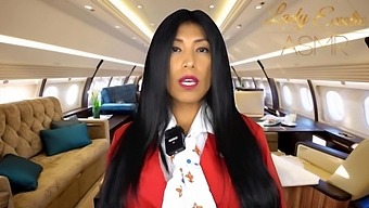 Experience The Thrill Of A Sensual Asmr Flight Attendant'S Private Pleasure