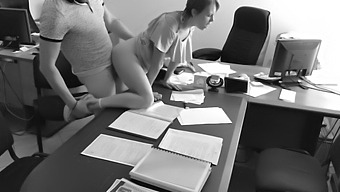 Boss And Secretary Engage In Quick, Real Sex On Office Table Captured By Hidden Camera