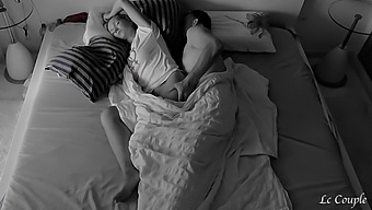 A Concealed Camera Captures The Intimate Moment Of An Amateur Couple In Their Bedroom