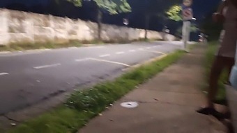 Daring Handjob Encounter With A Stunning Unknown Person At A Bus Stop